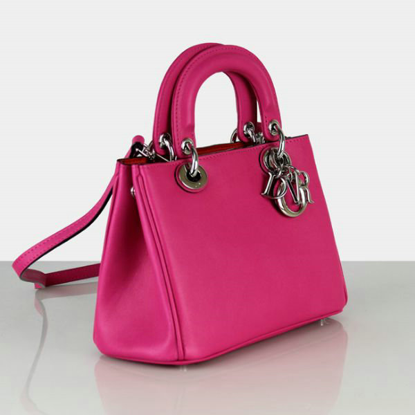 mini dior diorissimo original calfskin leather bag 44375 rosered